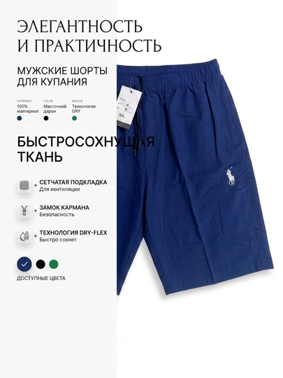 Мужские шорты Polo – Комфорт для летнего и купального сезона