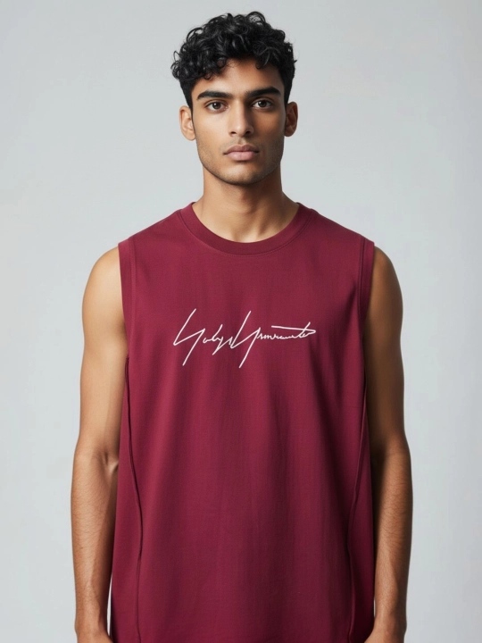Футболка без рукавов для мужчин oversize, свободного кроя, стильная