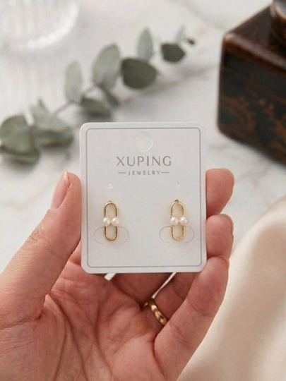 Серьги Xuping Jewelery — SHEERIK-MJXUPINGSERGI-КРЕМОВ