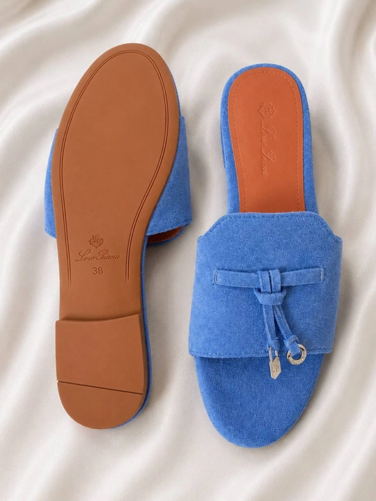 Ayollar poyabzali, premium stil oyoq kiyim, ayollar tapochkasi, LORO PIANA