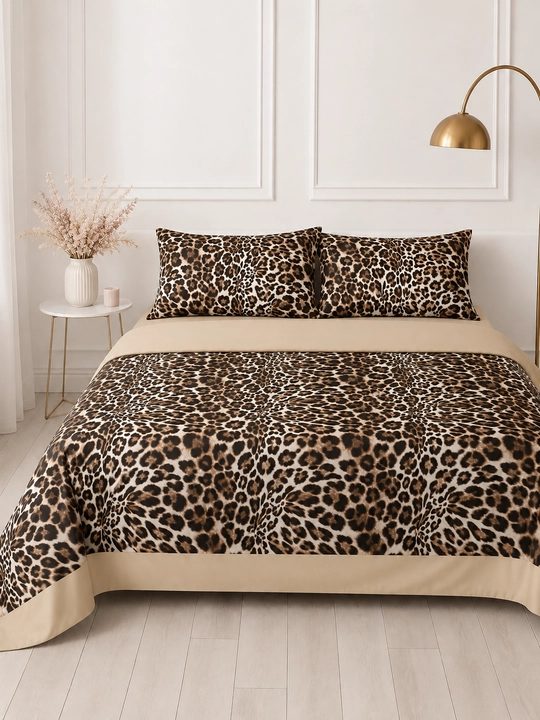 Choyshablar to'plami Super Satin Leopard–  yumshoq va hashamatli to‘plam - 