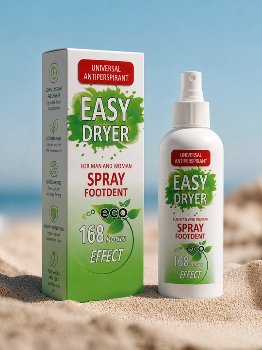 Antiperspirant sprey Easy Dryer Universal, terlash va hidga qarshi samarali vosita, 50 ml