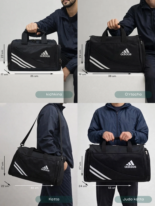 4 xil o'lchamdagi sport sumkasi, kundalik, sayohat va sport mashg'ulotlari uchun