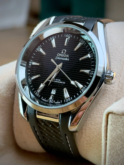 Мужские часы с автоподзаводом, механические, стиль Omega Seamaster — RWATCHS-RYLWSEA-ЧЕРН