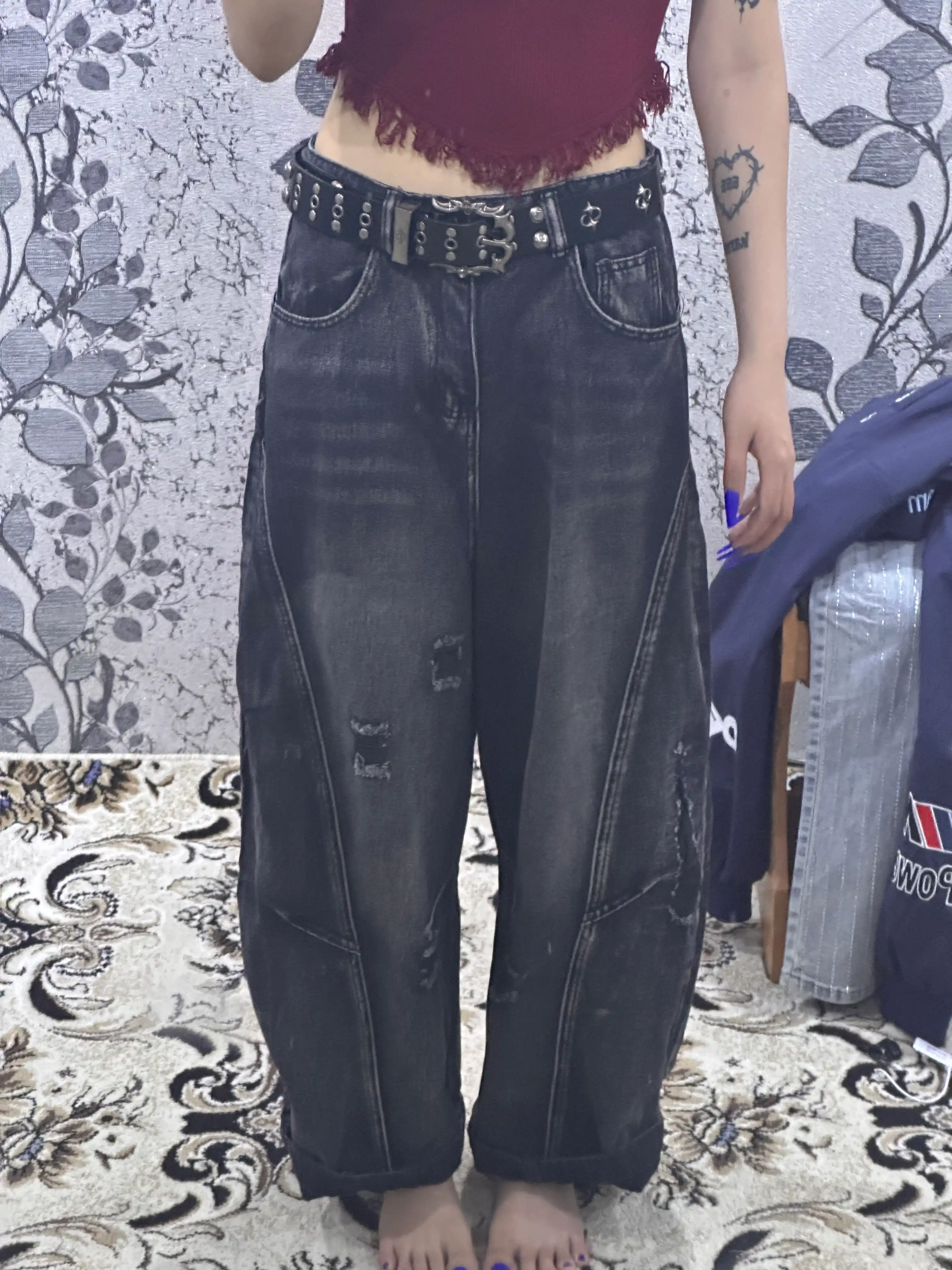 Jinsi baggy oversize Y2K
