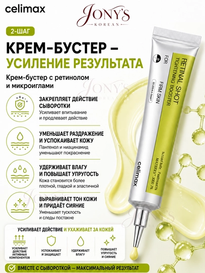Celimax Retinol Shot: лифтинг-бустер и сыворотка, c ретинолом и микроиглами
