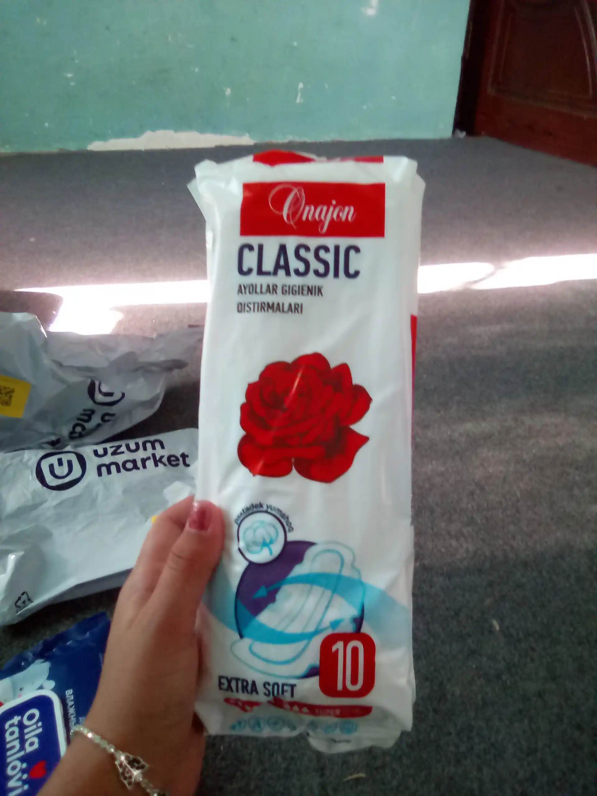 Ayollar uchun gigiena prokladkalari "ONAJON Classic" Super, 10 dona