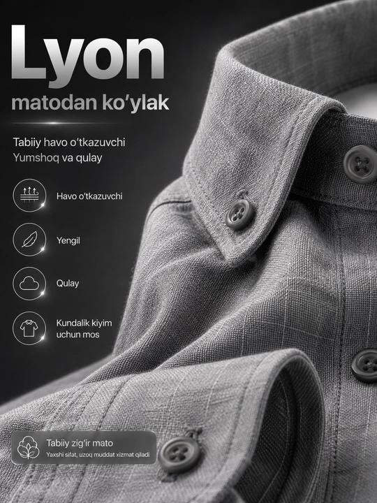 Lyon ko'ylak erkaklar uchun yozgi lion rubashka, havo o'tkazadigan material, POLO brendi
