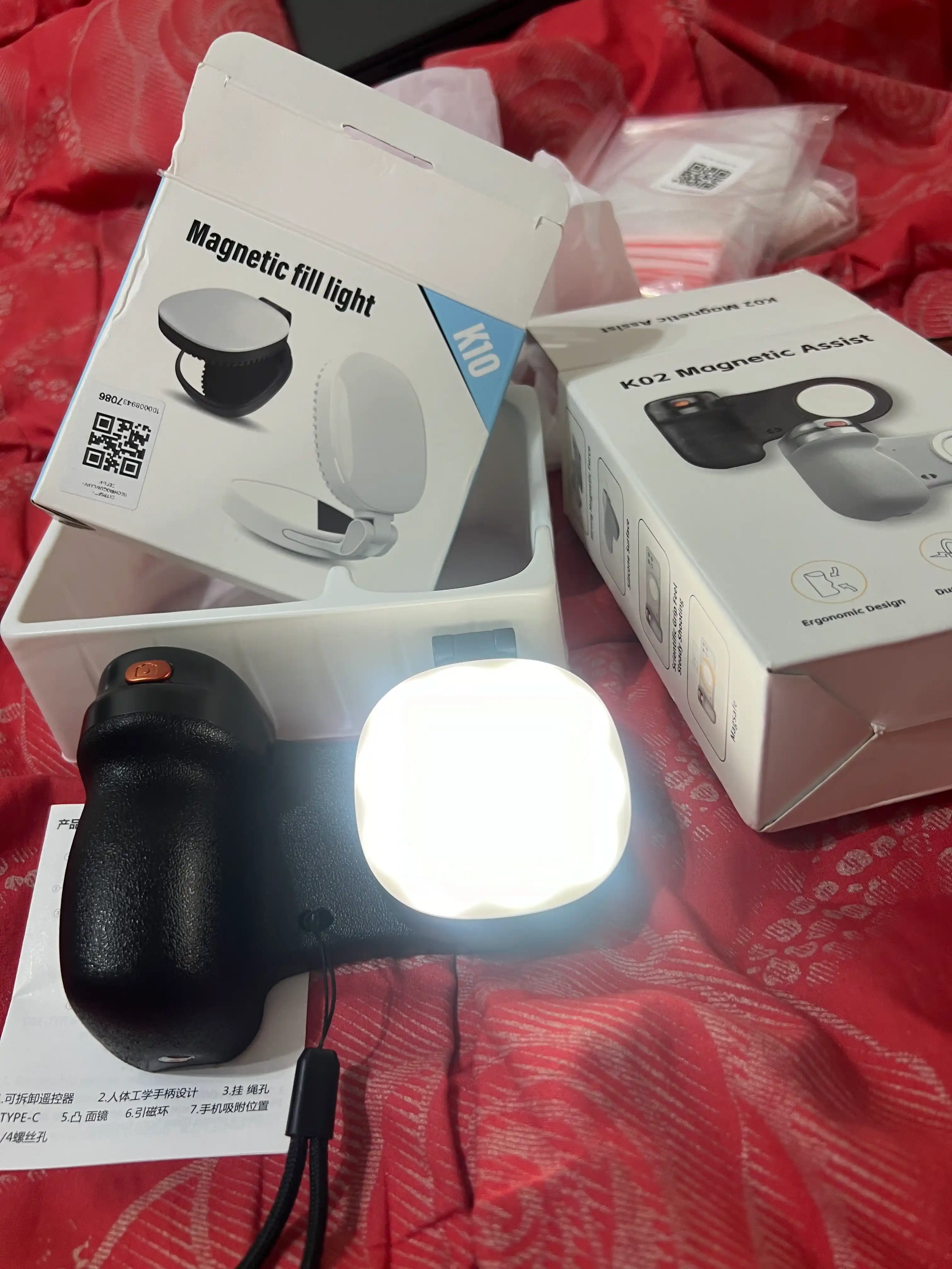 Telefon uchun magnetlik mini selfi chirog'i, selfi lampa K02 MAGNETIC ASSIST