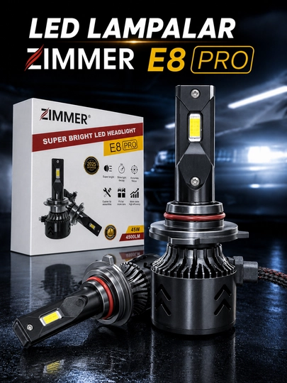 Zimmer E8 PRO LED — uzoq va yaqin nur, asosiy faralar, tumanga qarshi chiroqlar uchun - 