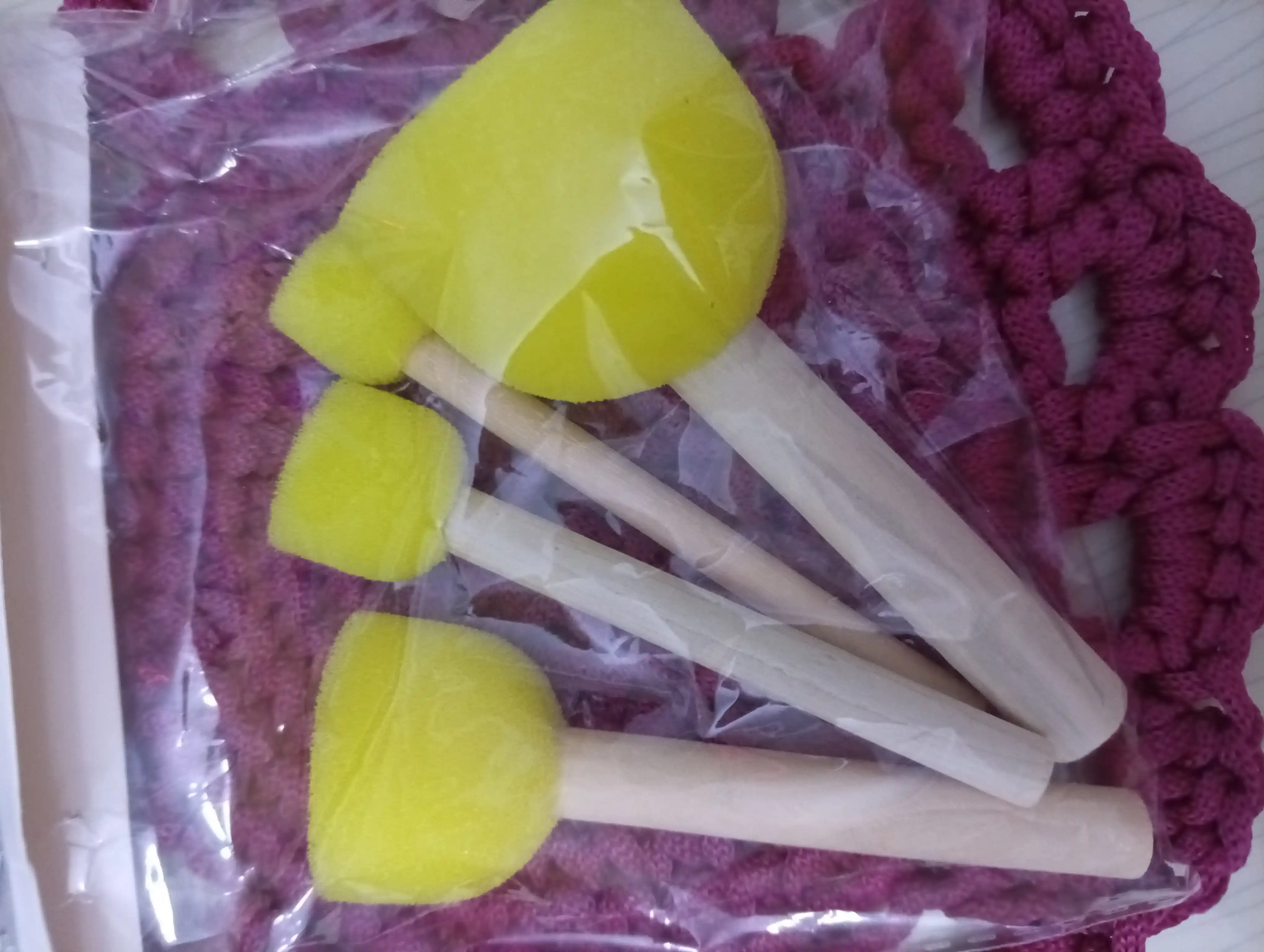 Sponge brush Gubka-cho‘tkalar sponjik 4 ta to‘plam, rassom va bolalar ijodiyoti uchun