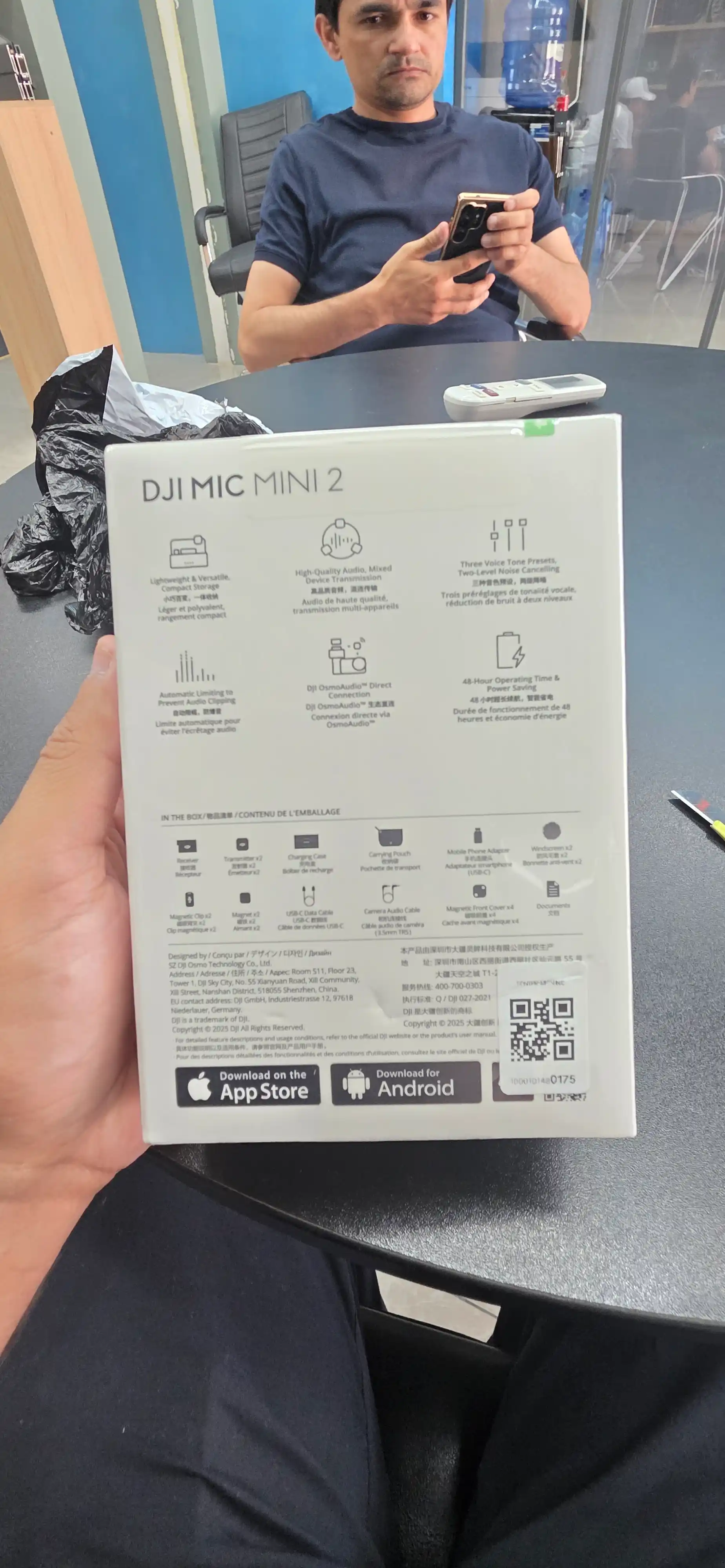 Беспроводной микрофон  DJI Mic Mini 2 (2+1) для iPhone и Android, запись звука без шума