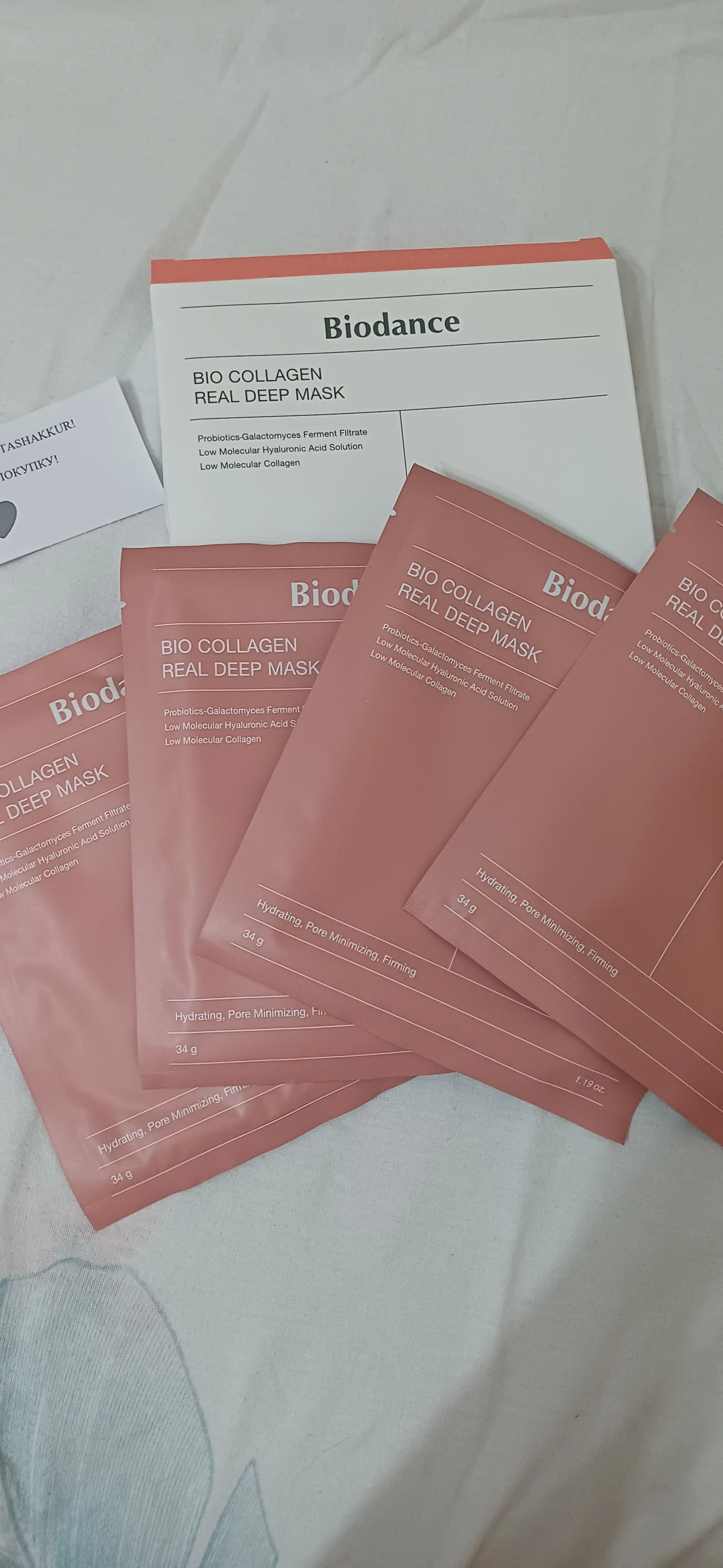Maska Biodance,yuz uchun niqob,terining elastikligi uchun kollagenli tungi gidrogel niqobi