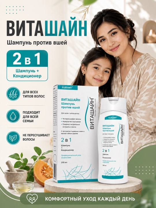 VITASHINE bitlarga qarshi shampuni, 200 ml - 