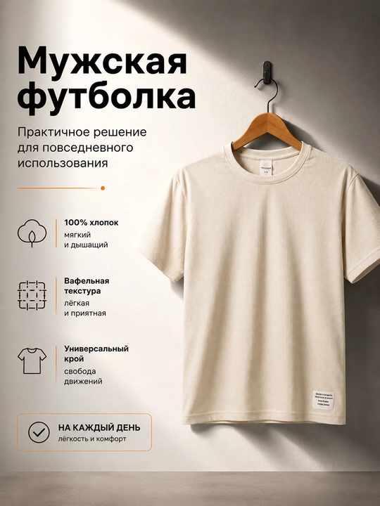 Мужская футболка легкая  - 