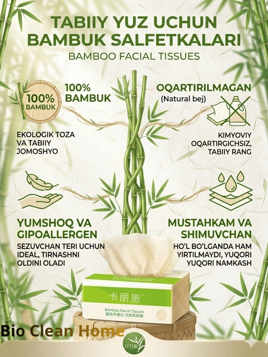 Greenleaf tomonidan ishlab chiqarilgan ILIFE bambuk salfetkalari