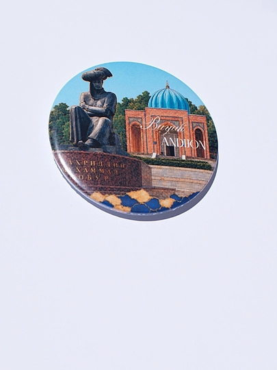 Магниты закатные"Города Узбекистана" круглый,58мм — TRINKET-TRINKETUZGOROD-ИНДИГО