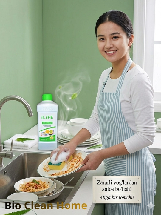 Greenleaf idishlarni yuvish uchun gel Limon1 samarali va xushbo'ylik sizning oshxonangizda