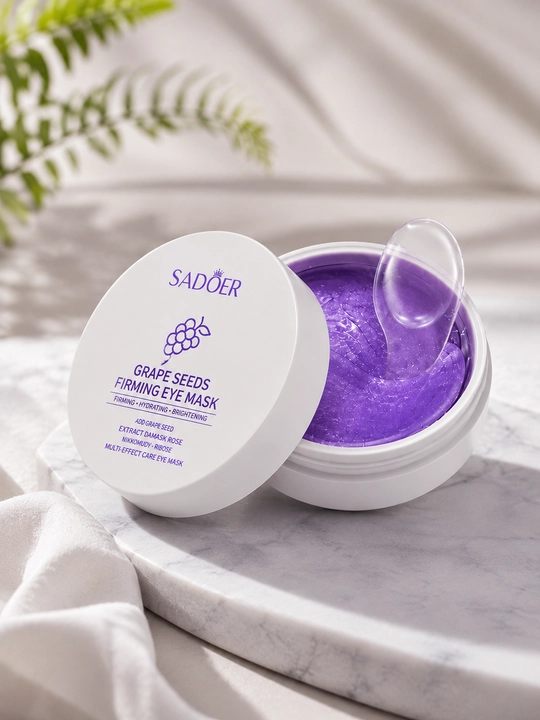 SADOER Grape Seeds Firming Eye Mask – Uzum Urug‘i Ekstrakti bilan Ko‘z Osti Patchlari, 60