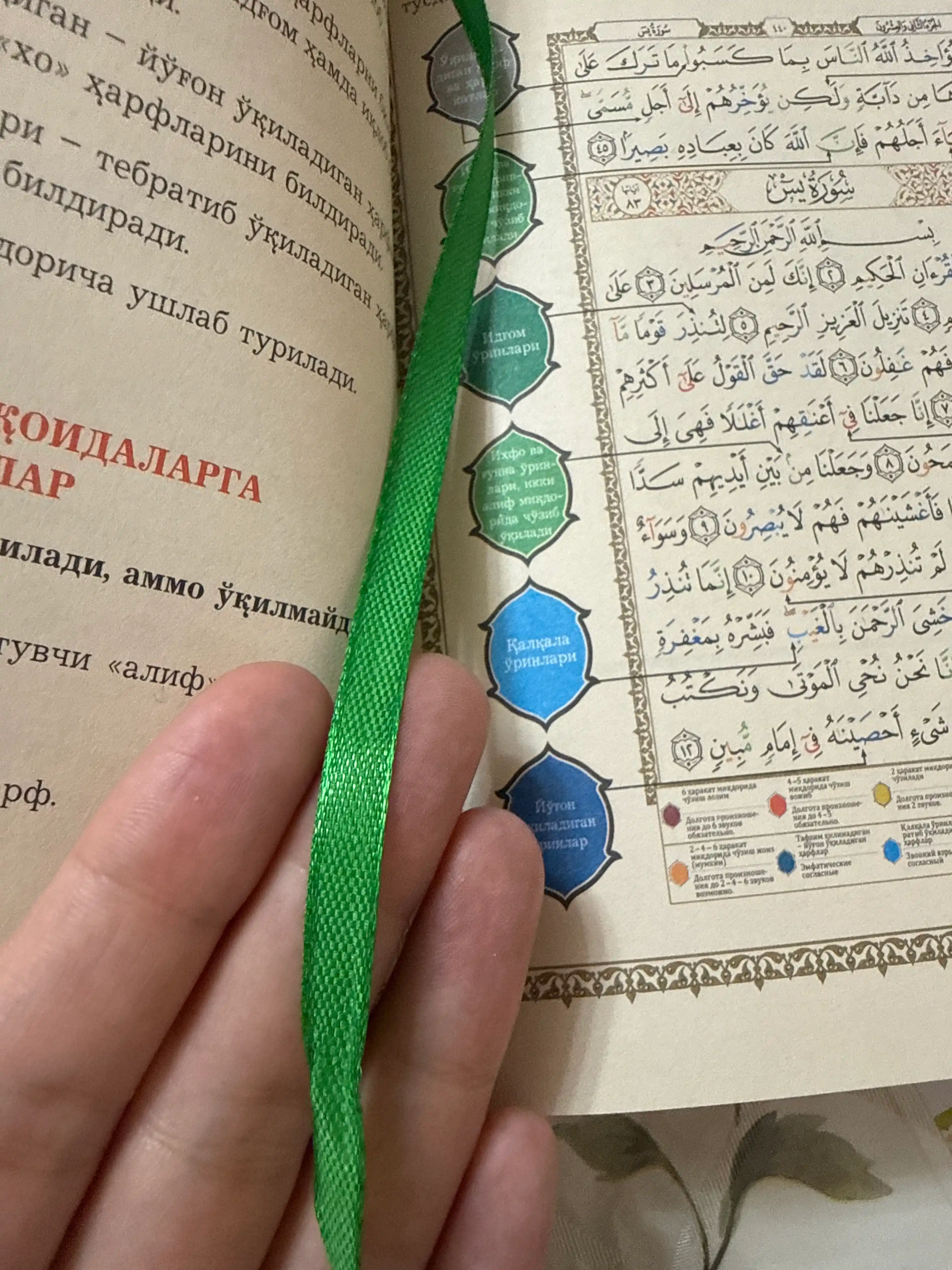 Qur'oni Karim - Tajvidli Mushaf (10 xil rangli, 14.5x21.5 sm)