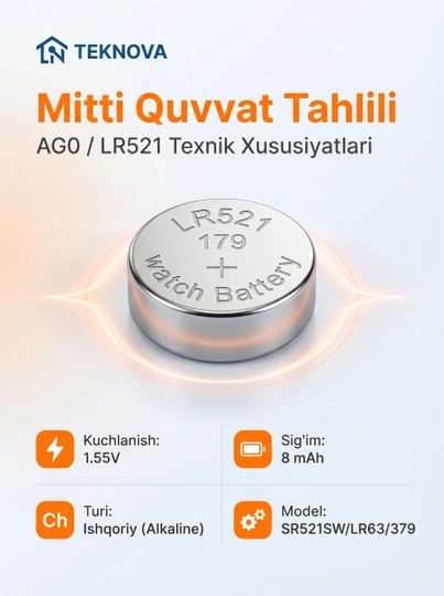 Алкалиновые батарейки дисковые Teknova LR44 AG13, 10 шт