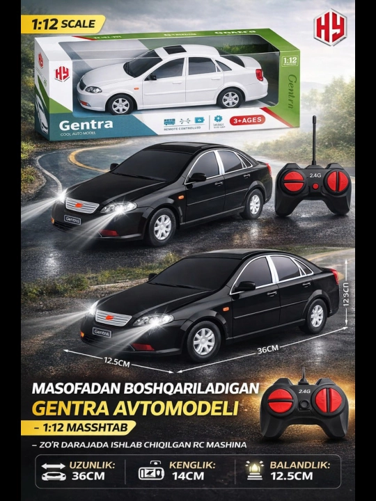 Gentra o'yinchoq mashina (masofadan boshqariladigan) - 
