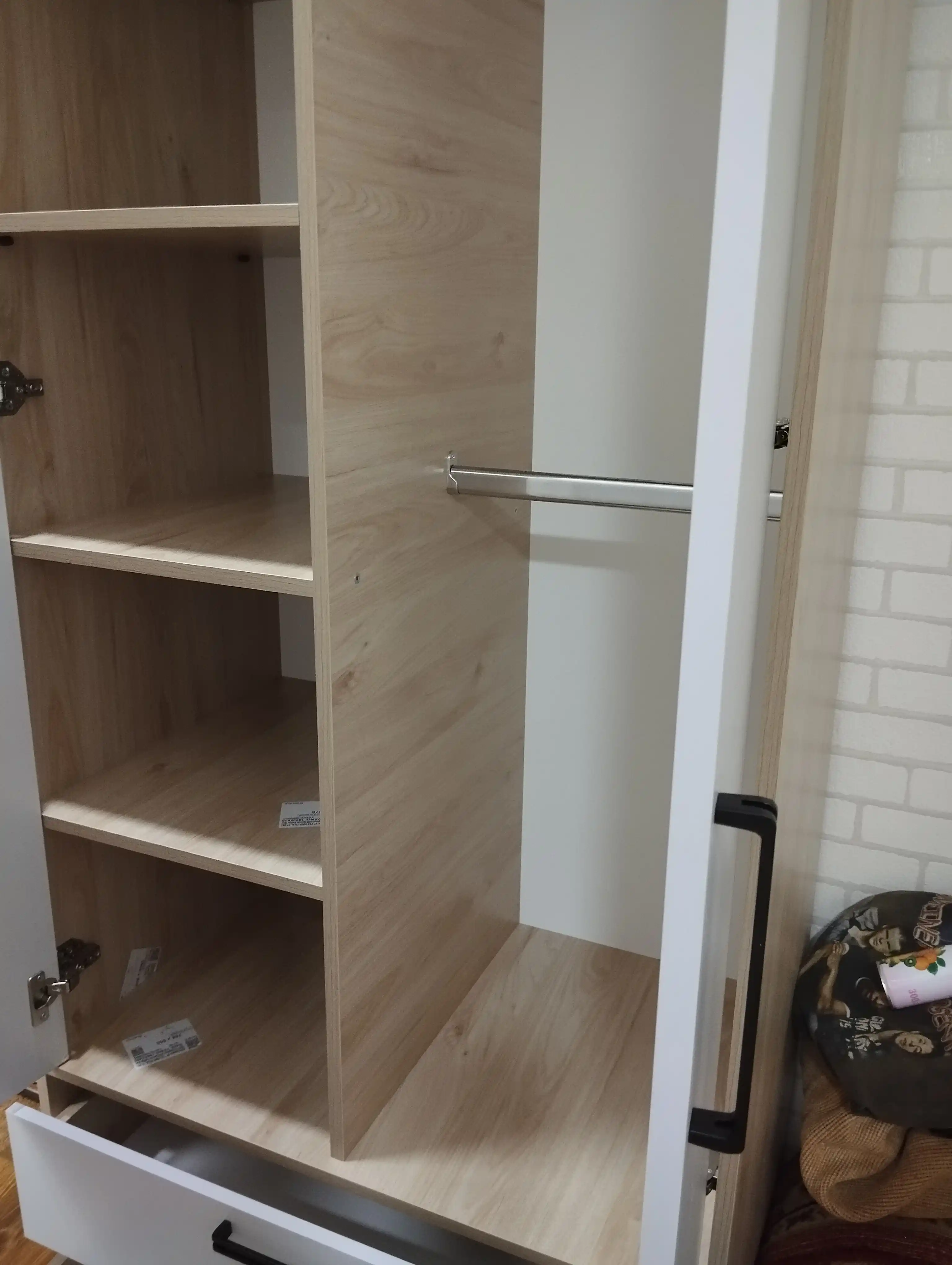 Comfort 2 eshikli kiyim shkafi 200×80×50 sm, LDSP Rossiya