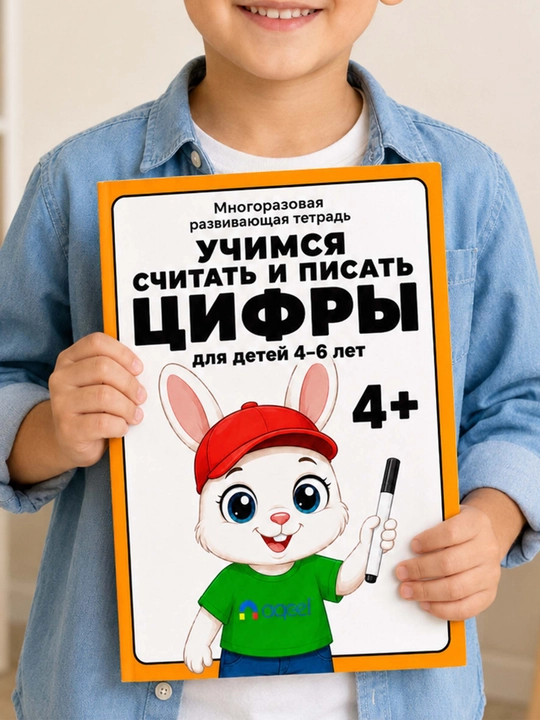 Rivojlantiruvchi “Yoz va o‘chir” aktiviti-daftar - Raqamlar va sanash - 