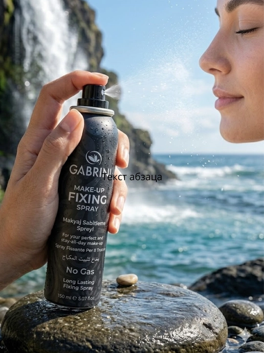 Фиксирующий спрей без газа для макияжа Gabrini