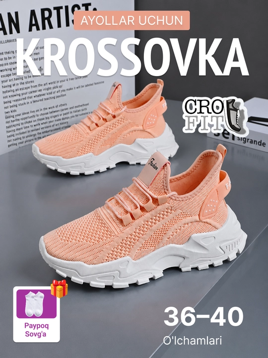 Krossovkalar ayollar uchun yozgi, ayollar oyoq kiyimi, krasovka, o'lcham 36-40 - 