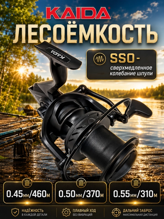 Катушка для морской и карповой рыбалки