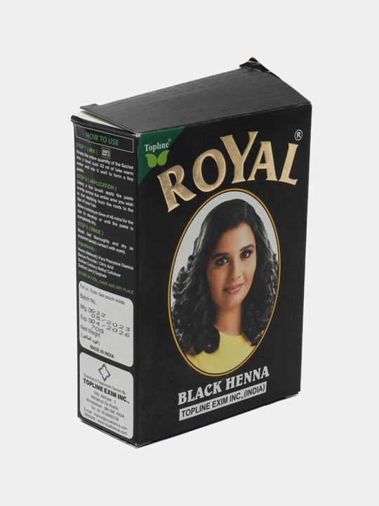 Royal Henna — tabiiy soch bo‘yash xnasi, oq sochlarni yopuvchi, ammiaksiz, uzoq saqlanuvchi - 