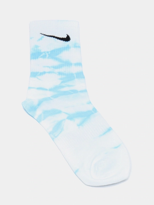 Носки унисекс хлопковые спортивные длинные Tie-Dye - цветные и дышащие