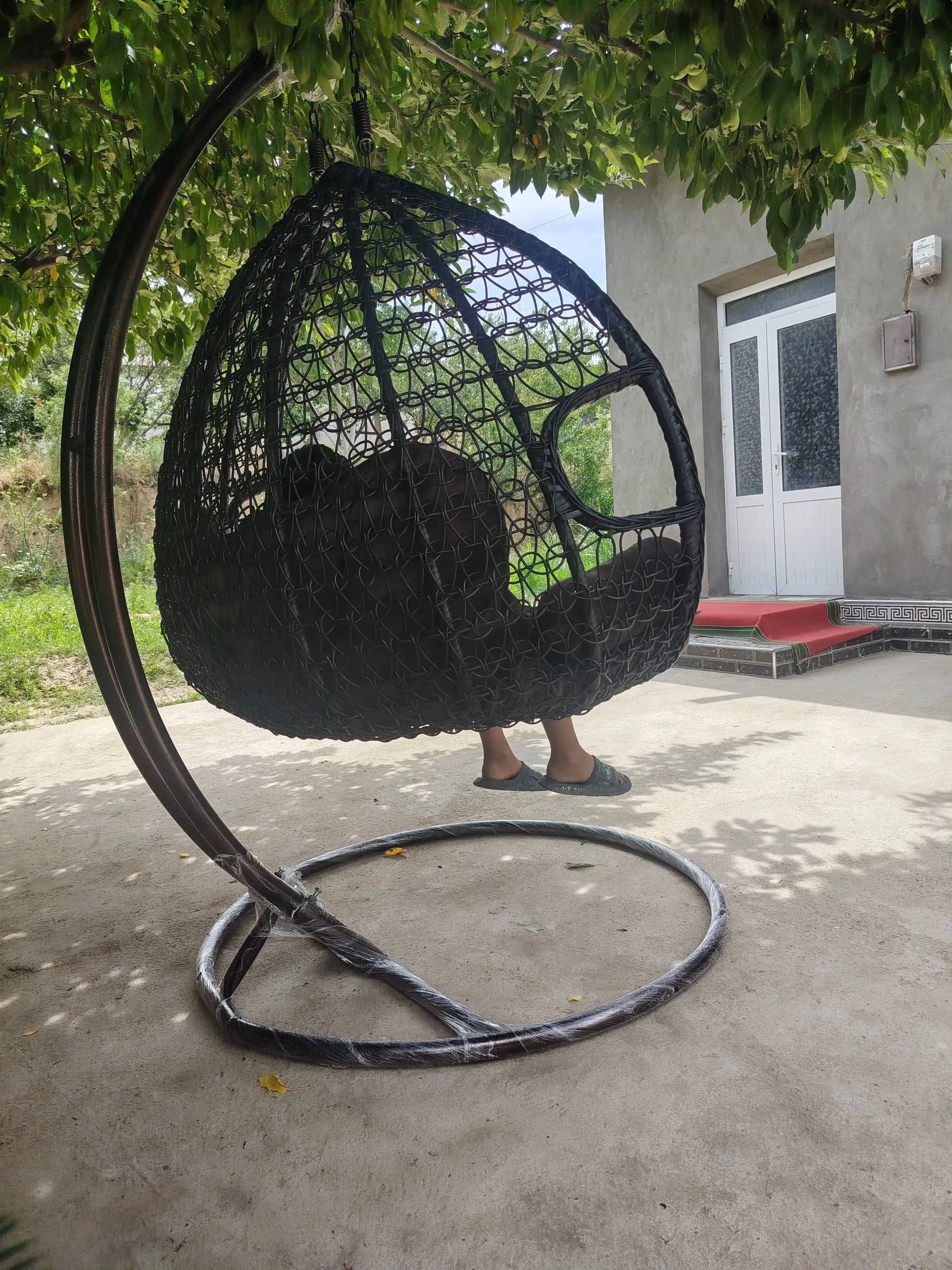 Kachelya divan 2 kishilik, sun’iy rattan, bog‘ va balkon uchun