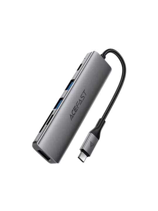 ACEFAST J18 USB-C Hub 6-in-1 – HDMI 4K 60Hz, USB 3.0, PD 90W, SD/TF