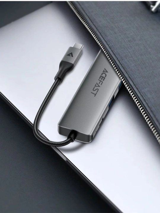 ACEFAST J18 USB-C Hub 6-in-1 – HDMI 4K 60Hz, USB 3.0, PD 90W, SD/TF