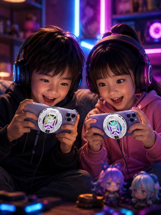Кулер для смартфона с RGB-подсветкой и цифровым дисплеем