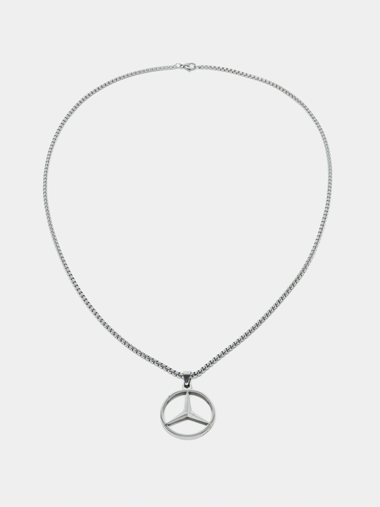 Цепочка на шею, круглая, мужская, из нержавеющей стали, "Kulonli", 60 см