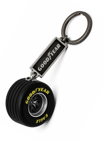 Брелок для ключей колесо автомобиля Goodyear, металлический брелок шина на авто ключи — JENSKI1-CHEXOL11-ЖЕЛТ