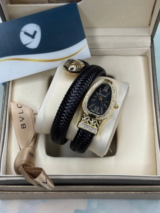 Elegant ayollar qo'l soati Serpenti uslubida, uzun tasmali