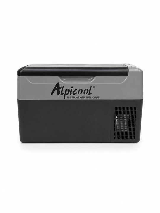 Avtomobil muzlatgichi Alpicool G22 22L, portativ sovutgich, 12V/24V, kulrang-qora