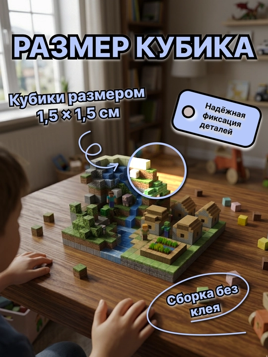 Minecraft My World magnit konstruktori, bolalar uchun rivojlantiruvchi kubiklar