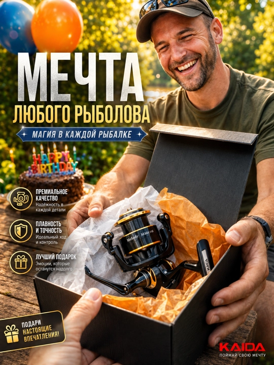 Катушка для морской и карповой рыбалки