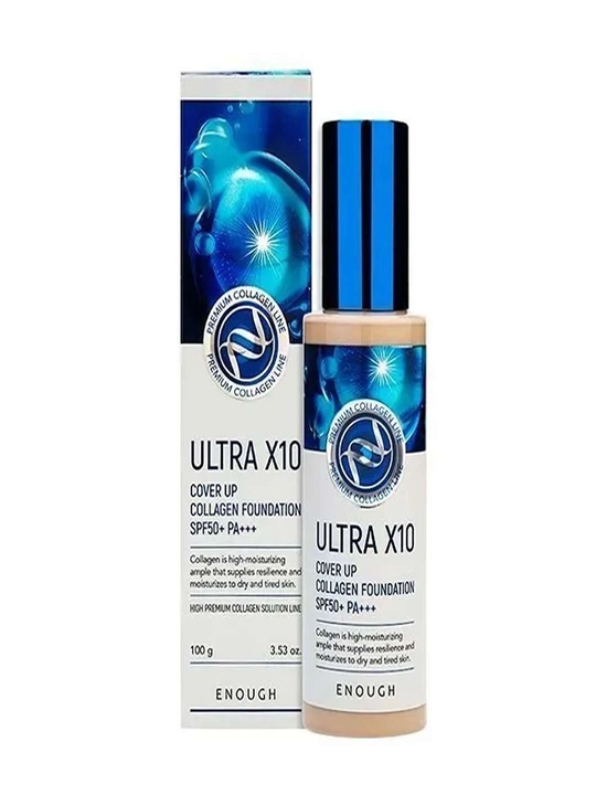 ENOUGH, 8 peptidli tonal krem Rich Gold Ultra X10Full Cover Perfect Foundation SPF50