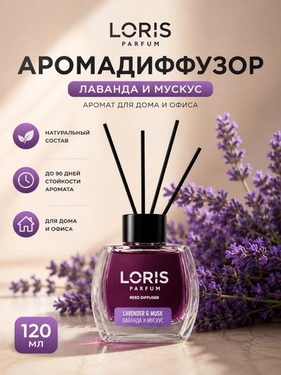 Освежитель воздуха "LOREVA" для дома, автомобиля и офиса — NEO1-LORIS-ЛАВАНД