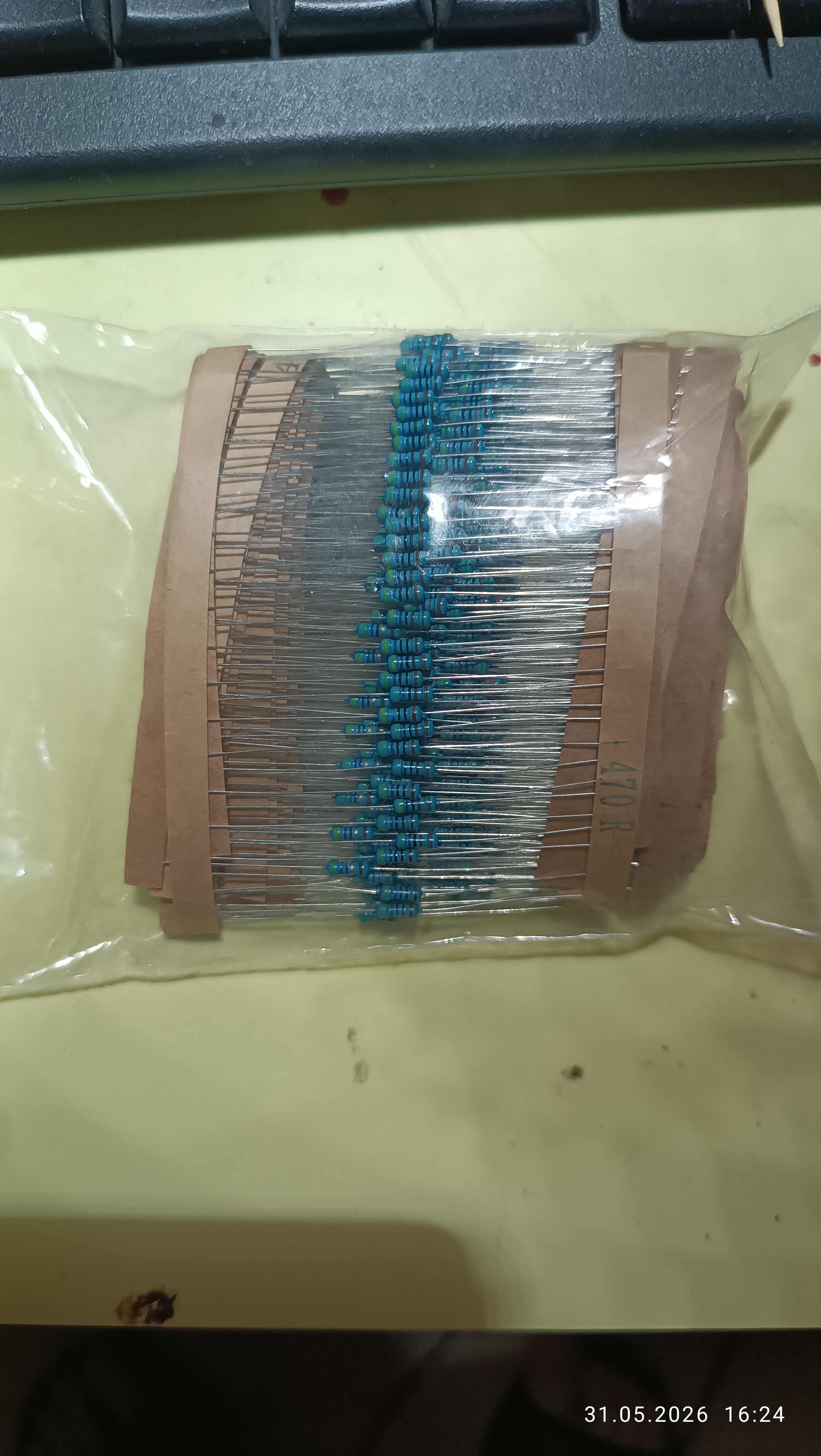 Rezistorlar to'plami, 30 xil, har biri 20 dona, 1/4 Vt