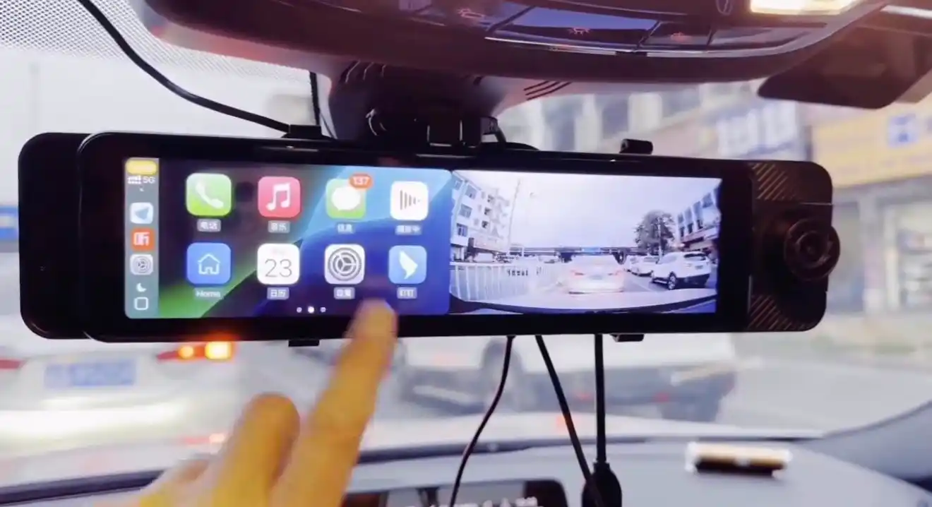Видеорегистратор с 3 камерами, TOMBOSS T11 CAR PLAY, с антирадарным Wi-Fi видеонаблюдением