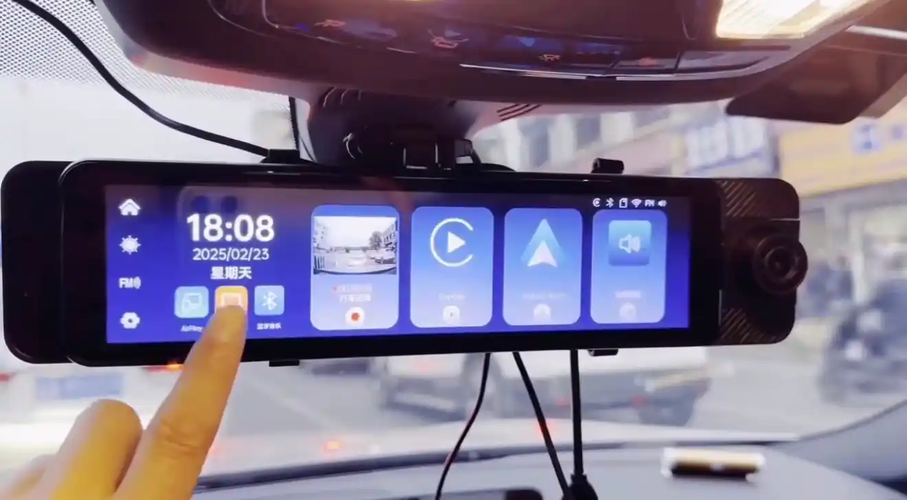 Видеорегистратор с 3 камерами, TOMBOSS T11 CAR PLAY, с антирадарным Wi-Fi видеонаблюдением