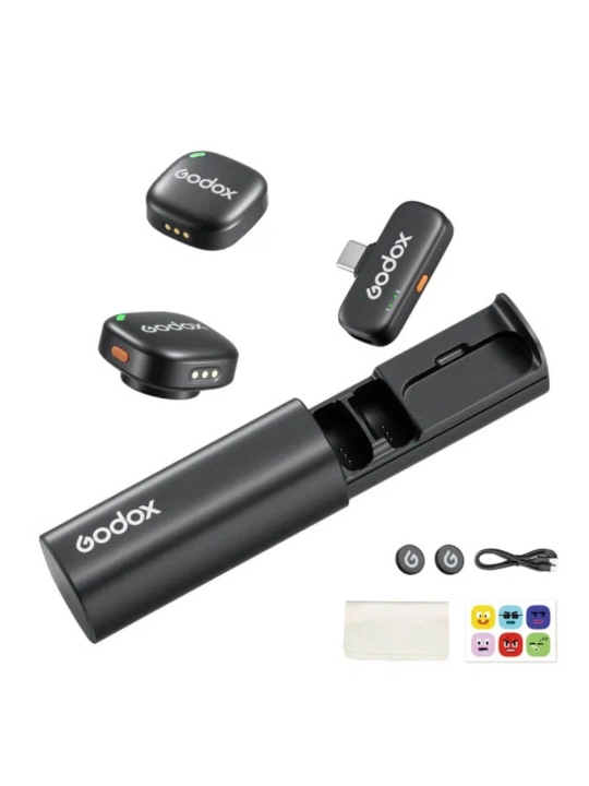 Godox C01 Lavalier mikrofoni telefonlar uchun shovqinni bekor qiladi, 200 metrgacha masofa - 