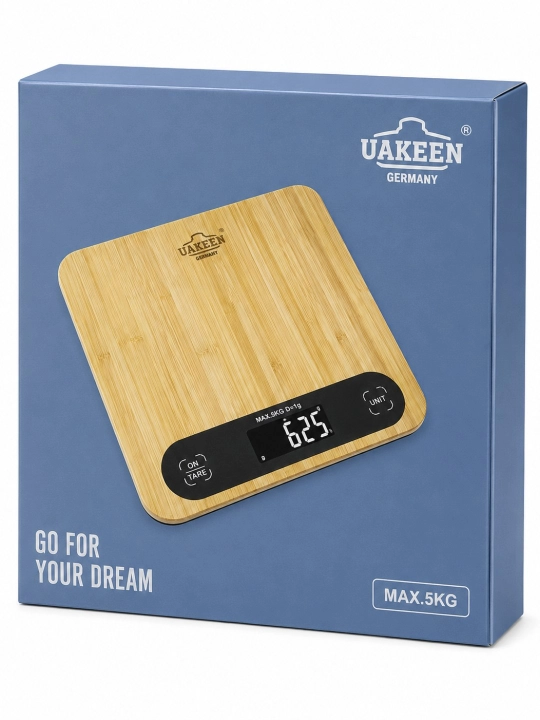 Кухонные весы Uakeen 5 кг электронные весы бамбуковая платформа точность 1 г